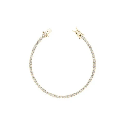 Foto Pulseira riviera joia delicada clássica joia 4 garras 2mm 17cm