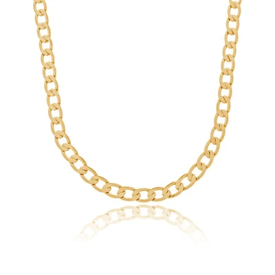 Foto Colar e Choker groumet chapada com elo 4mm ouro18k