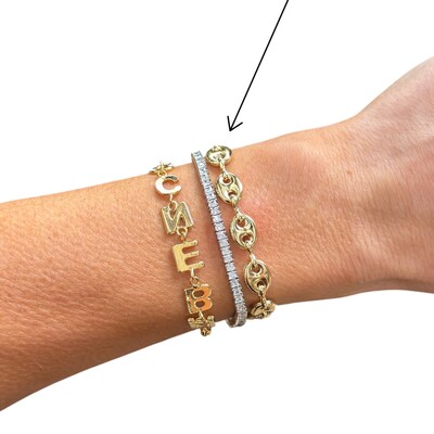 Foto Pulseira lacre bridão linha equestrian ouro18k