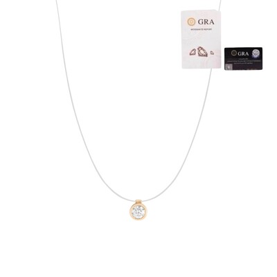 Foto Choker solitário moissanite 5mm 1.14ct cravação inglesa prata925 ouro18k