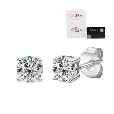 Foto Brinco joia solitário com moissanite 9.2ct (11mm) prata925 (cópia)