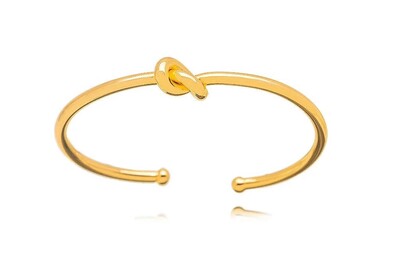 Foto Bracelete nó regulável banho de ouro 18k