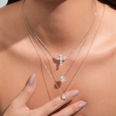 Foto Colar divino espirito santo moissanite 2.34ct 6mm prata925