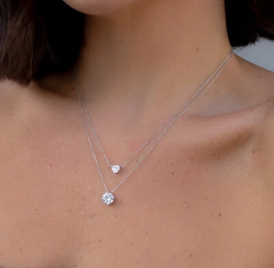 FotoColar joia solitário trillion prata925