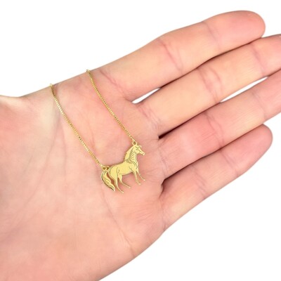 Foto Colar signatura equestre cavalo cássico prata925