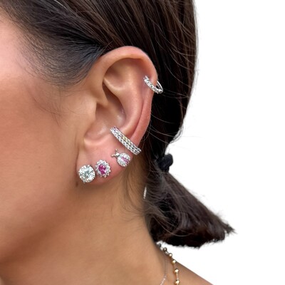 FotoBrinco joia joaninha cravejado 7mm prata925