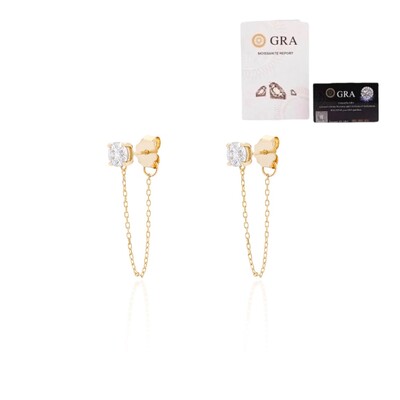 Foto Brinco joia solitário moissanite fio 1.02ct 5.5mm prata925