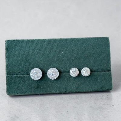 FotoBrinco joia solitário com volta cravejada moissanite 1ct (6,5mm) prata925