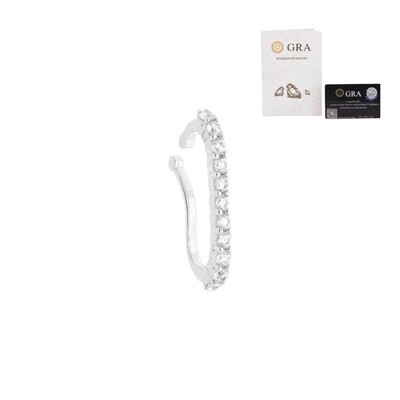 Foto Brinco piercing ear hook moissanites prata925