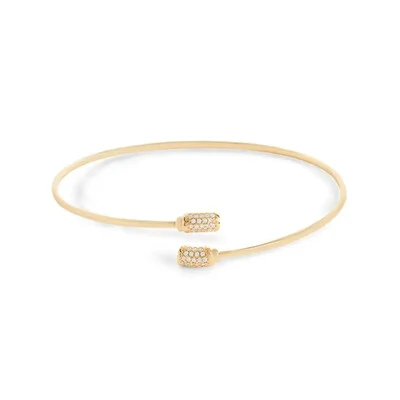 Foto Bracelete joia entre aberto pontas cravejadas
