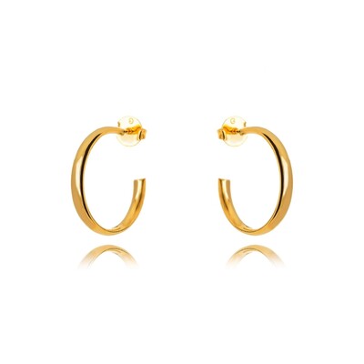Foto Brinco argola lisa basic 3cm8mm ouro18k