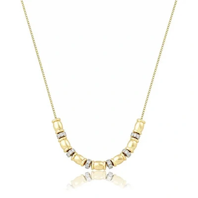 Foto Colar duo disco com cravejados ouro18k