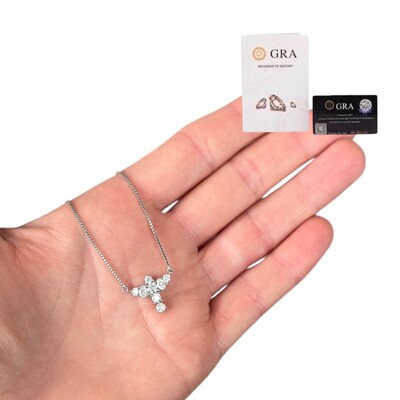 Foto Colar joia divino espirito santo moissanite 5.6ct (1cm4mm por 1cm2mm) prata925