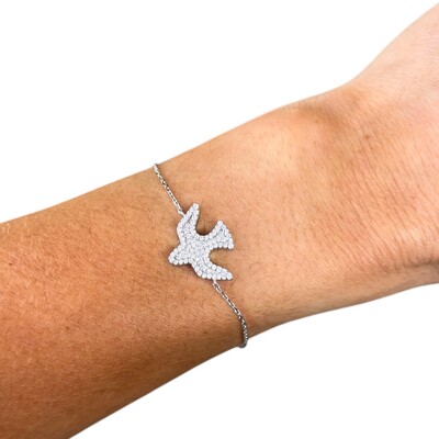 Foto Pulseira joia divino espirito santo cravejado prata925