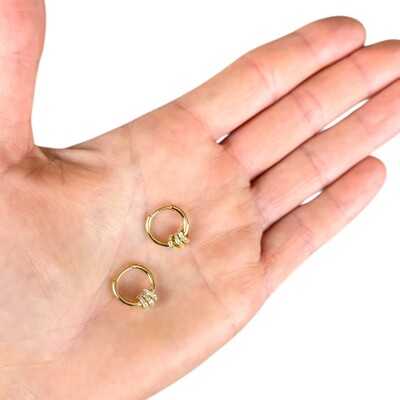 Foto Brinco argola click basic 3 rodinhas