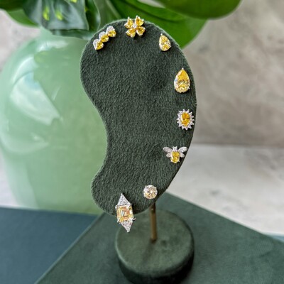 FotoBrinco abelinha 6mm yellow fancy prata925
