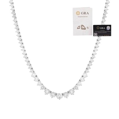 Foto Colar riviera moissanite degradê 0.3ct 3 garras prata 925 41cm