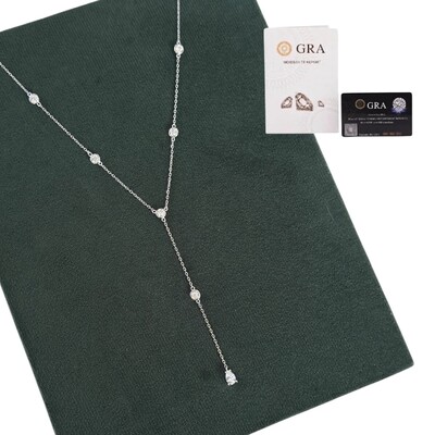 Foto Colar gravatinha solitários ponto de luz moissanites 1.75ct prata925