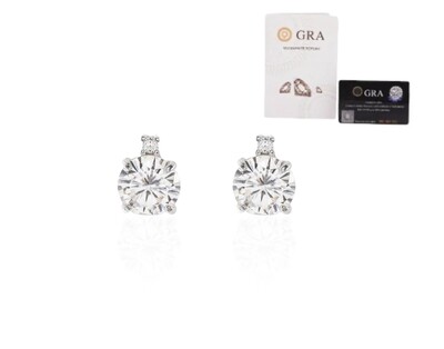 Foto Brinco joia solitário com moissanite 0.86ct (5mm) prata925
