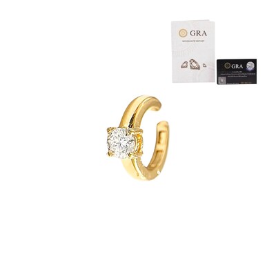 Foto Brinco piercing joia moissanite com solitário 0.5ct prata925