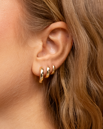 FotoBrinco argola click lisa ouro18k ( escolha o tamanho )