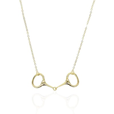 Foto Colar equestre bridão prata925 com banho de ouro18k (sob encomenda)