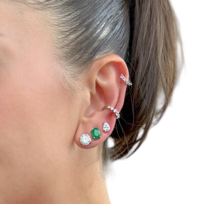 Fotobrinco joia oval esmeralda