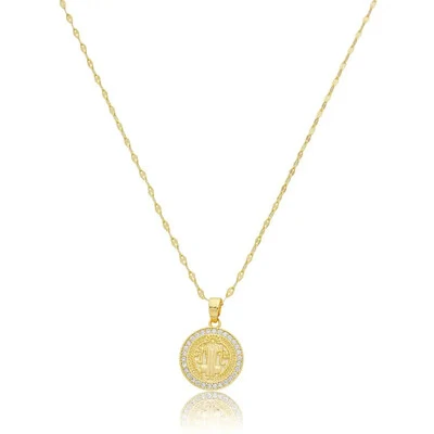 Foto Colar e choker com pingente medalha de são bento