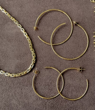FotoBrinco argola lisa ouro18k (escolha o tamanho)