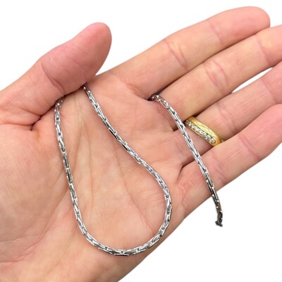 Foto Colar gargantilha malha japonesa ouro18k
