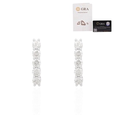 Foto Brinco ear hook joia solitários moissanite 0.5ct (3mm) prata925