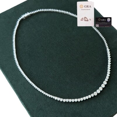 Foto Colar riviera moissanite degradê 0.3ct 3 garras prata 925 41cm