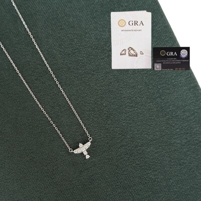 Foto Colar divino espírito Santo moissanite 0.31ct (2mm e 3mm) prata925