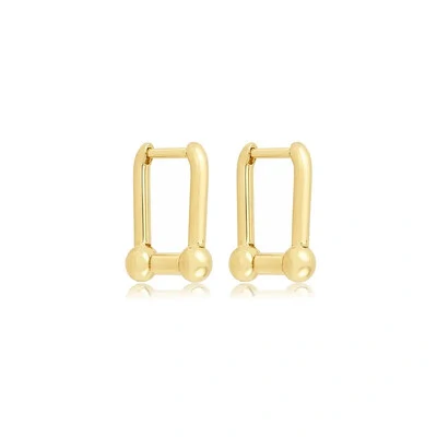 Foto brinco argola elo lock retangular