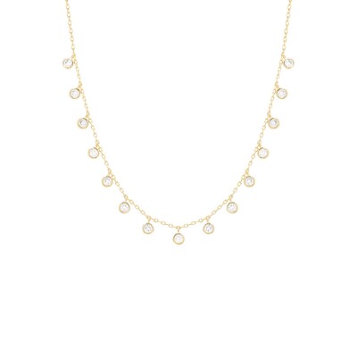 Foto Colar e choker joia boho solitários pontos de luz pendurados
