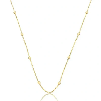 Foto colar bolinhas corrente elos portugueses ouro18k