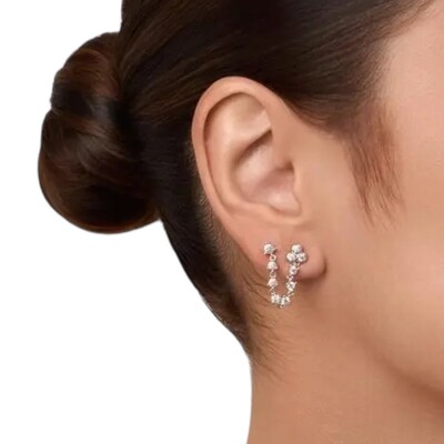 FotoBrinco joia para dois furos riviera fio prata925