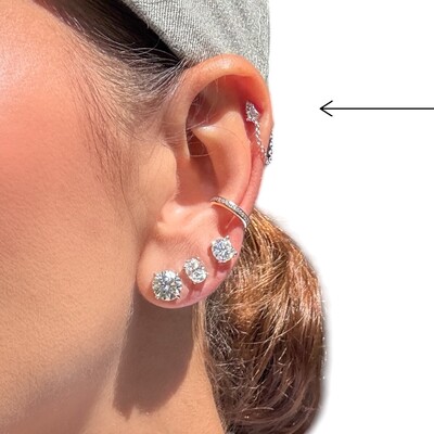 Fotobrinco joia fio solitario e triangulo prata925