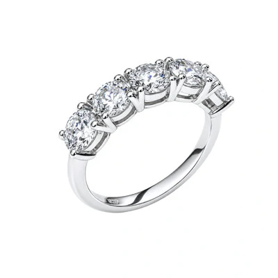 Foto Anel meia cravação solitários moissanite 1.89ct (4mm) prata925