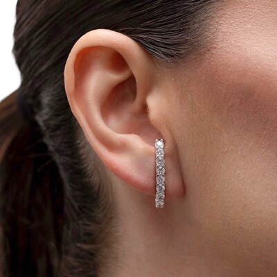 FotoBrinco joia ear hook solitários de 3mm 2cm4mm