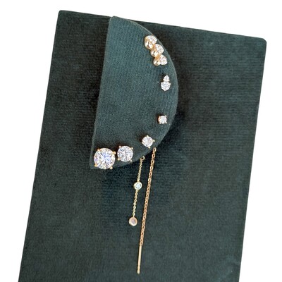 Foto Brinco joia ear cuff delicado coração com cravação prata925