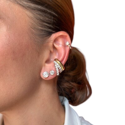 FotoBrinco joia solitário moissanite portuguese cut 1.5ct (6mm) prata925