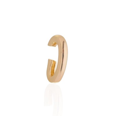 Foto Brinco piercing ear hook liso minimalista regulável ouro18k