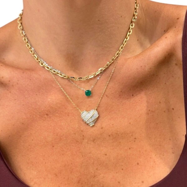 Colar e choker elos clássicos ovalados ouro18k