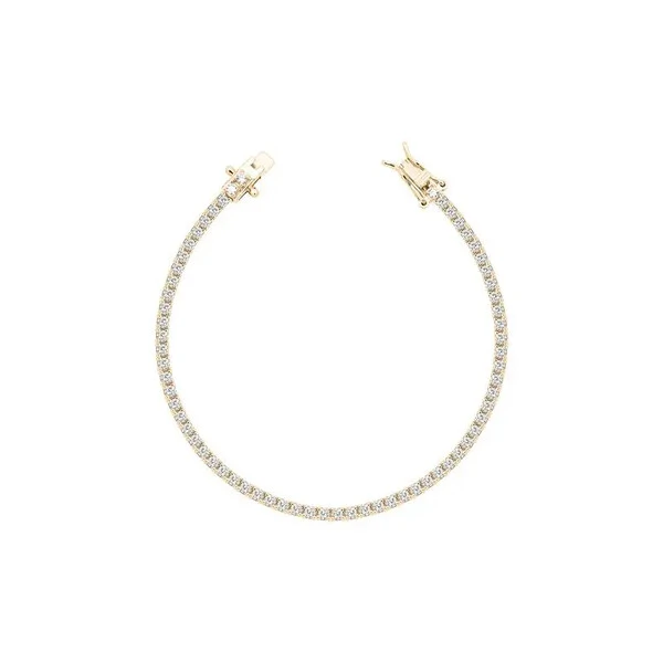 Pulseira riviera joia delicada clássica joia 4 garras 2mm 17cm