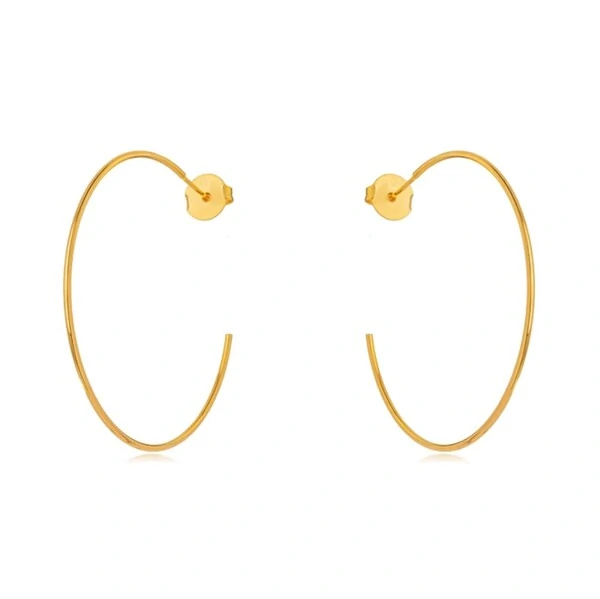 Brinco argola lisa ouro18k (escolha o tamanho)