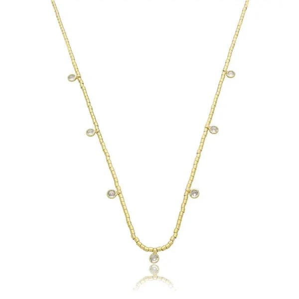 Colar e choker canutilhos solitários ouro18k