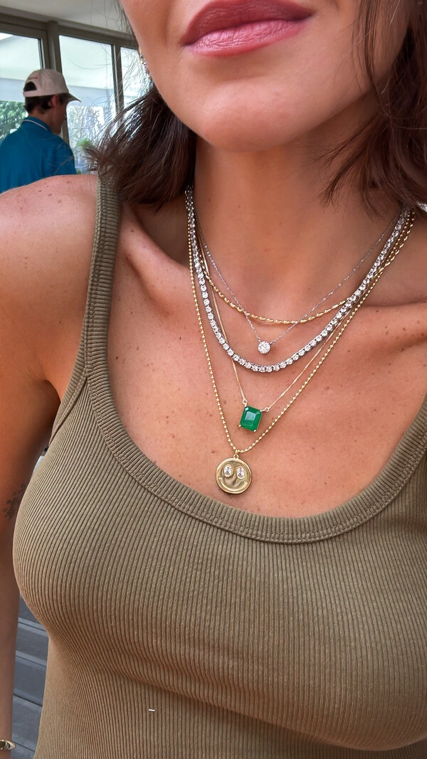 Colar joia solitário ponto de luz 1ct (6,5mm) moissanite prata925