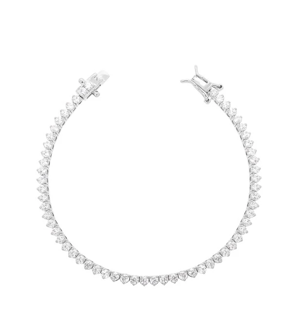 Pulseira joia riviera joia 3 garras 2mm