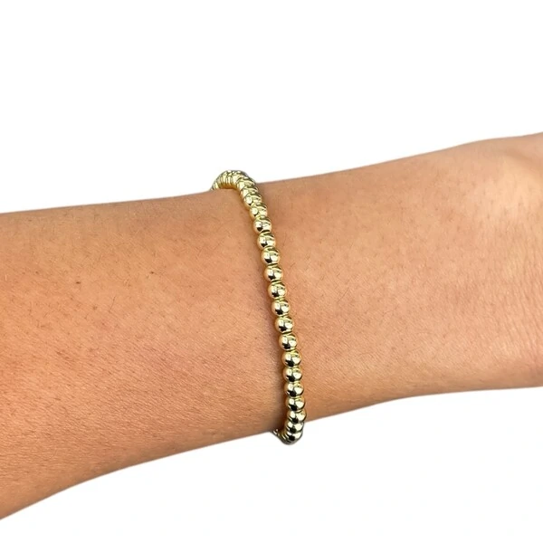 Pulseira boho bolinhas ouro18k